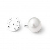 Brosa perla naturala alba argint Pin DiAmanti EFB011BR-G